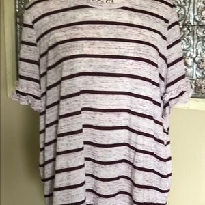 Lane Bryant Striped T Shirt Size 26/28
